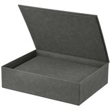 Blomus Antracitno sive škatle za shranjevanje v kompletu 2 ks s pokrovom/dekorativne iz imitacije usnja 40x30x11 cm Sahla – | Shoptok.si