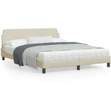  Okvir za krevet s uzglavljem krem 160 x 200 cm od tkanine | shoptok.hr