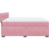 vidaXL Box spring postelja z vzmetnico roza 180x200 cm žamet | Shoptok.si