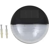  Vanjske solarne zidne svjetiljke LED 24 kom okrugle crne | shoptok.hr