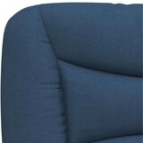  Okvir kreveta s LED svjetlima plavi 140 x 190 cm od tkanine | shoptok.hr