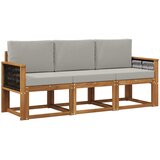  Set vanjskih sofa 3 kom. Prirodna i svjetlosiva | shoptok.hr