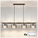 Brilagi LED RGB prigušiva luster AURA LUX 4xGX53/14W/230V Wi-Fi Tuya crna/zadimljena u
