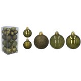 Molarem Home Set od 27 kuglica za božićno drvce - 4 i 6 cm, maslinasto zelena | shoptok.hr