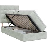  s madracem i skladištem Svjetlosiva 90 x 200 cm Baršun | shoptok.hr