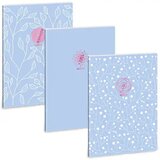 Ars Una Zvezek s točkovno mrežo A4 z dodatnimi sponkami : Soft Touch Skyblue Spring | Shoptok.si