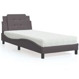  Postelja z vzmetnico siva 80x200 cm umetno usnje, (21111576) | Shoptok.si