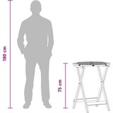  Sklopivi vrtni stol Ø 60 x 75 cm od masivnog drva eukaliptusa | shoptok.hr
