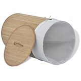  Košara za rublje od bambusa, okrugla, prirodna | shoptok.hr