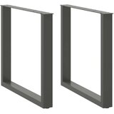  Noge stolića za kavu U-oblika 2 kom antracit 80x(72-73)cm čelik | shoptok.hr