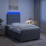  LED okvir za krevet s madracem Svjetlosiva 120 x 190 cm Tkanina | shoptok.hr