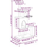  Mačje drevo s praskalniki iz sisala temno sivo 131 cm, (20989787) | Shoptok.si