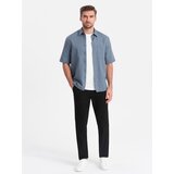 Ombre Men's SLIM FIT chino pants - black Cene