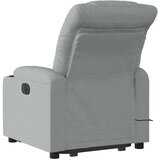  Masažni naslonjač na podizanje od tkanine svjetlosivi | shoptok.hr