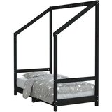  Za dječji krevet crni 70 x 140 cm od masivne borovine | shoptok.hr