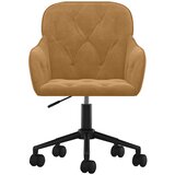 Okretna uredska stolica smeđa baršunasta | shoptok.hr