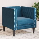  Fotelja Chesterfield plava baršunasta | shoptok.hr