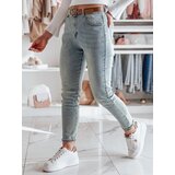DStreet Spodnie damskie jeansowe slim fit z paskiem SLIMVISA niebieskie Cijene