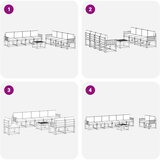  Set vanjskih sofa 9 kom. Prirodna i krem | shoptok.hr