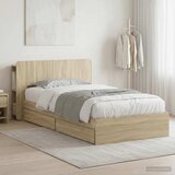  Okvir kreveta s pohranom s ladicama Hrast sonoma 75 x 190 cm | Eponuda.com