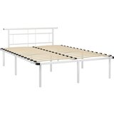 Maison Chic Posteljni okvir - Dvoposteljna postelja - Zakonska postelja bel kovinski 140x200 cm-J10240, (21765549) | Shoptok.si