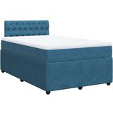 vidaXL Box spring postelja z vzmetnico modra 120x190 cm žamet, (21309959) | Shoptok.si