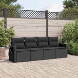  4-dijelni set vrtnih sofa od poliratana s jastucima crni | shoptok.hr