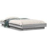  Okvir za krevet s LED svjetlima siva Sonoma 90 x 190 cm drveni | shoptok.hr