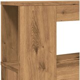 vidaXL LED posteljno vzglavje artisan hrast 120x18,5x103,5 cm inž. les | Shoptok.si