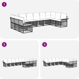  Zunanja garnitura za sedenje 10 pcs Naravna in krem bela, (5000271838) | Shoptok.si