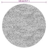  Preproga pralna večbarvna Ø 120 cm protizdrsna | Shoptok.si