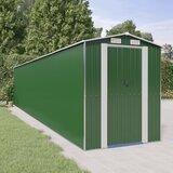 vidaXL Vrtno spremište zeleno 192x938x223 cm od pocinčanog čelika Cijene