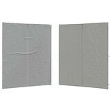  Zid šatora za zabavu 2 pcs Svjetlosiva 200 x 195 cm PE i čelik | shoptok.hr