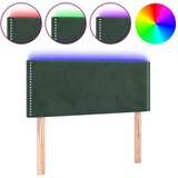 vidaXL LED posteljno vzglavje temno zeleno 100x5x78/88 cm žamet, (20736370) Cene