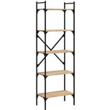  Regal za knjige 5 razina boja hrasta 56 x 31 5 x 174 cm drveni | shoptok.hr
