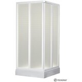 Polyagram tuš kabina Alfa beli ram 100x80x180cm mat polistiren 4mm
