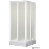 tuš kabina Alfa beli ram 100x80x180cm mat polistiren 4mm