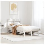 vidaXL Okvir kreveta bez madraca bijeli 90 x 200 cm masivna borovina Cijene