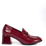 GOODIN Burgundy women's loafers with heels | Shoptok.si