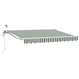  Električni zložljiv senčnik Zelena in Bela 3 x 2,5 m, (5000211087) | Shoptok.si