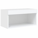 6-dijelni zidni TV elementi s LED svjetlima bijeli drveni | shoptok.hr