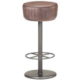 Furnova Barski stolček bledo rjavo pravo usnje, (21949518) | Shoptok.si