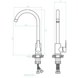 KUCHINOX Slavina za sudoper Mono, visoka | shoptok.hr
