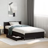  Okvir kreveta s ladicama crni 75 x 190 cm konstruirano drvo | shoptok.hr
