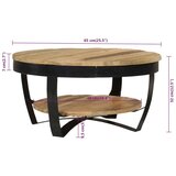  Stolić za Kavu Masivno Grubo Obrađeno Drvo Manga 65x32 cm | shoptok.hr