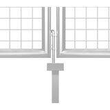  Vrtna vrata Čelik 350x75 cm Srebrna | shoptok.hr
