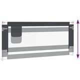  Sigurnosna ograda za dječji krevet tamnosiva 200x25 cm tkanina | Eponuda.com
