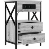 vidaXL Nočna omarica 2 pcs Siva sonoma 40 x 31 x 60 cm Konstruiran les | Shoptok.si