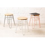 Premier Housewares Siv/v naravni barvi stolček iz masivnega bresta District – | Shoptok.si