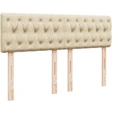  Krevet s oprugama i madracem krem 140x200 cm od tkanine | shoptok.hr
